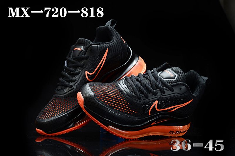 Women Nike Air Max 720-818 Black Orange Shoes